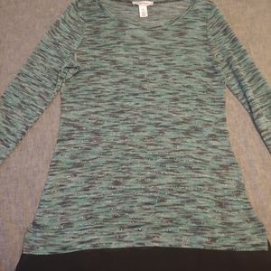 White House Black Market Sheer Long Sleeved Shirt